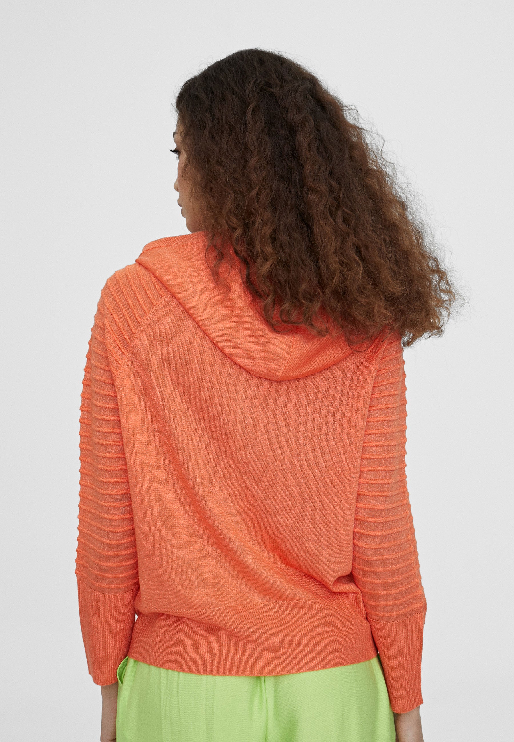 LS2411006-Orange-Knit sweatshirt