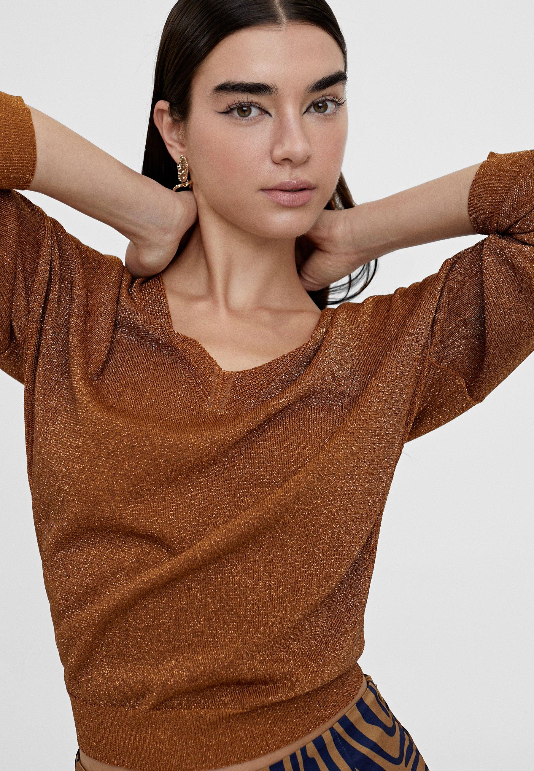 LS2411009-Copper-Basic knit sweater