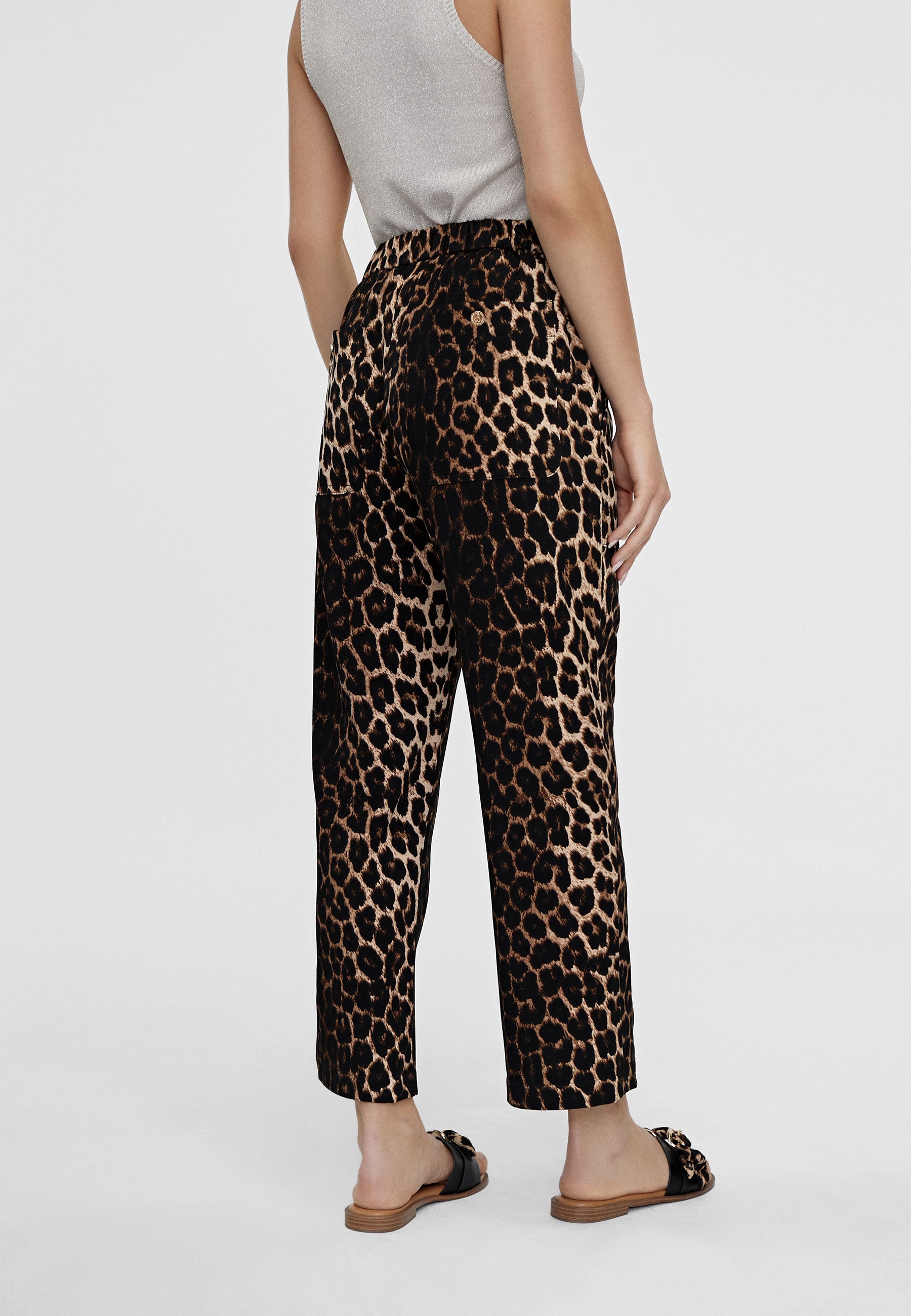 LS2414012-Black-Brown-Animal print cropped trousers