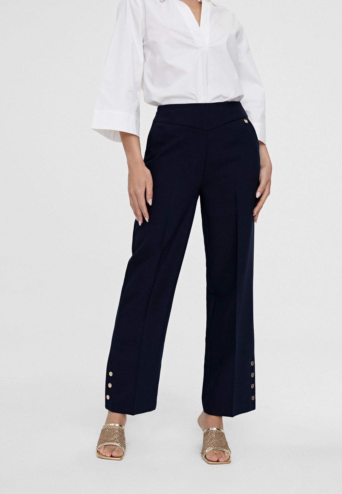 LS2414014-Navy-Button detail trousers