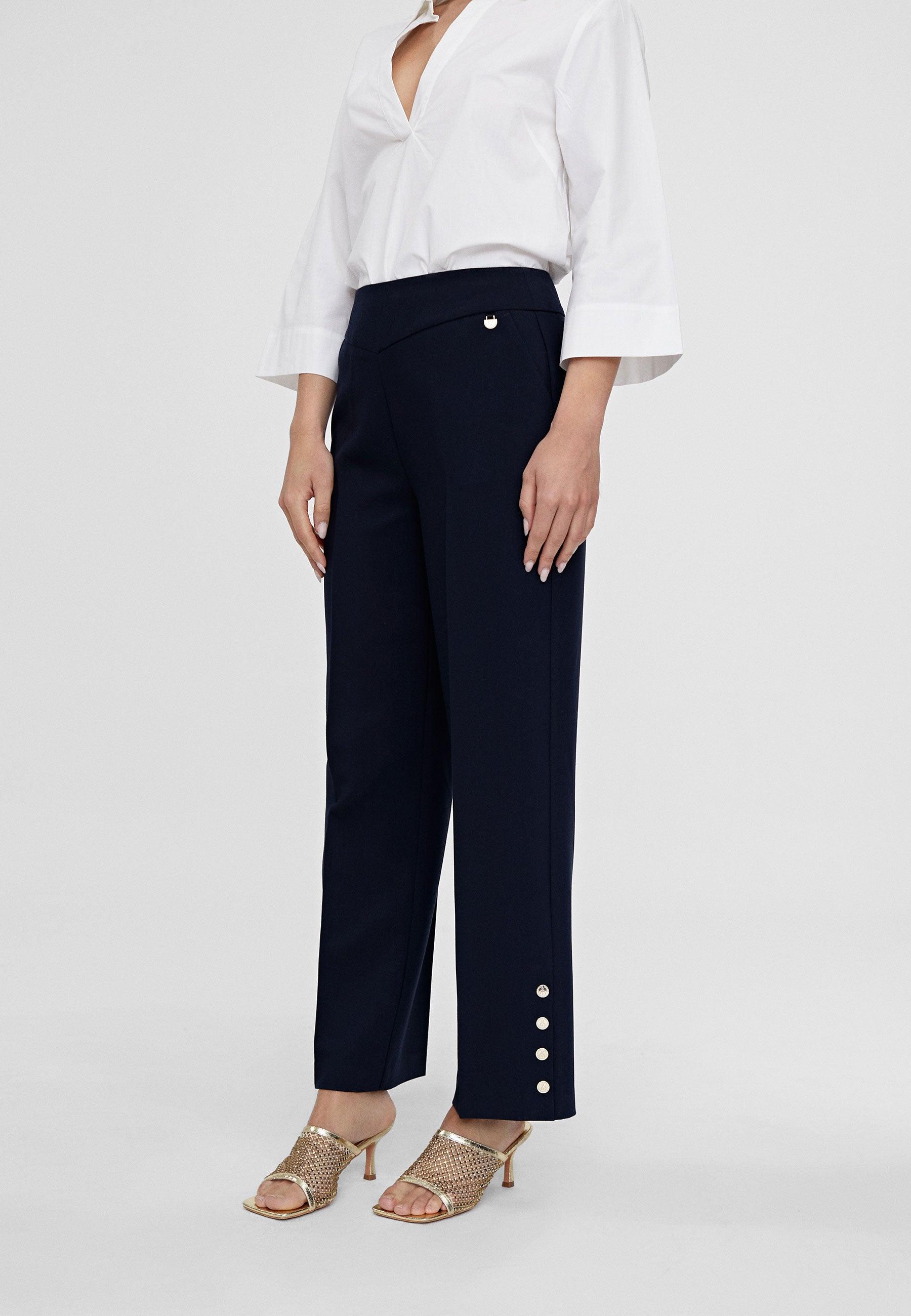 LS2414014-Navy-Button detail trousers