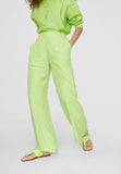 LS2414020-Lime-Straight flowing trousers