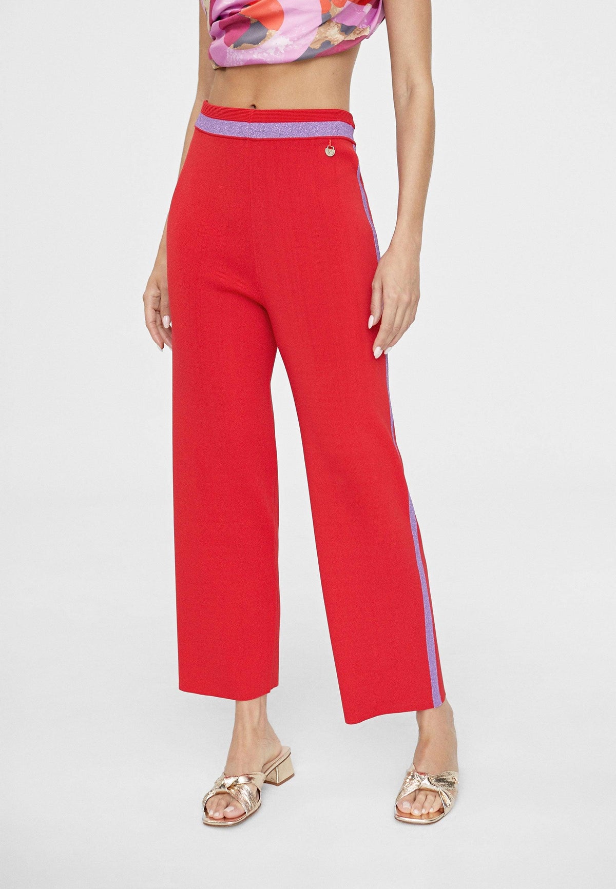 LS2414025-Red-Pink-Wide knit trousers