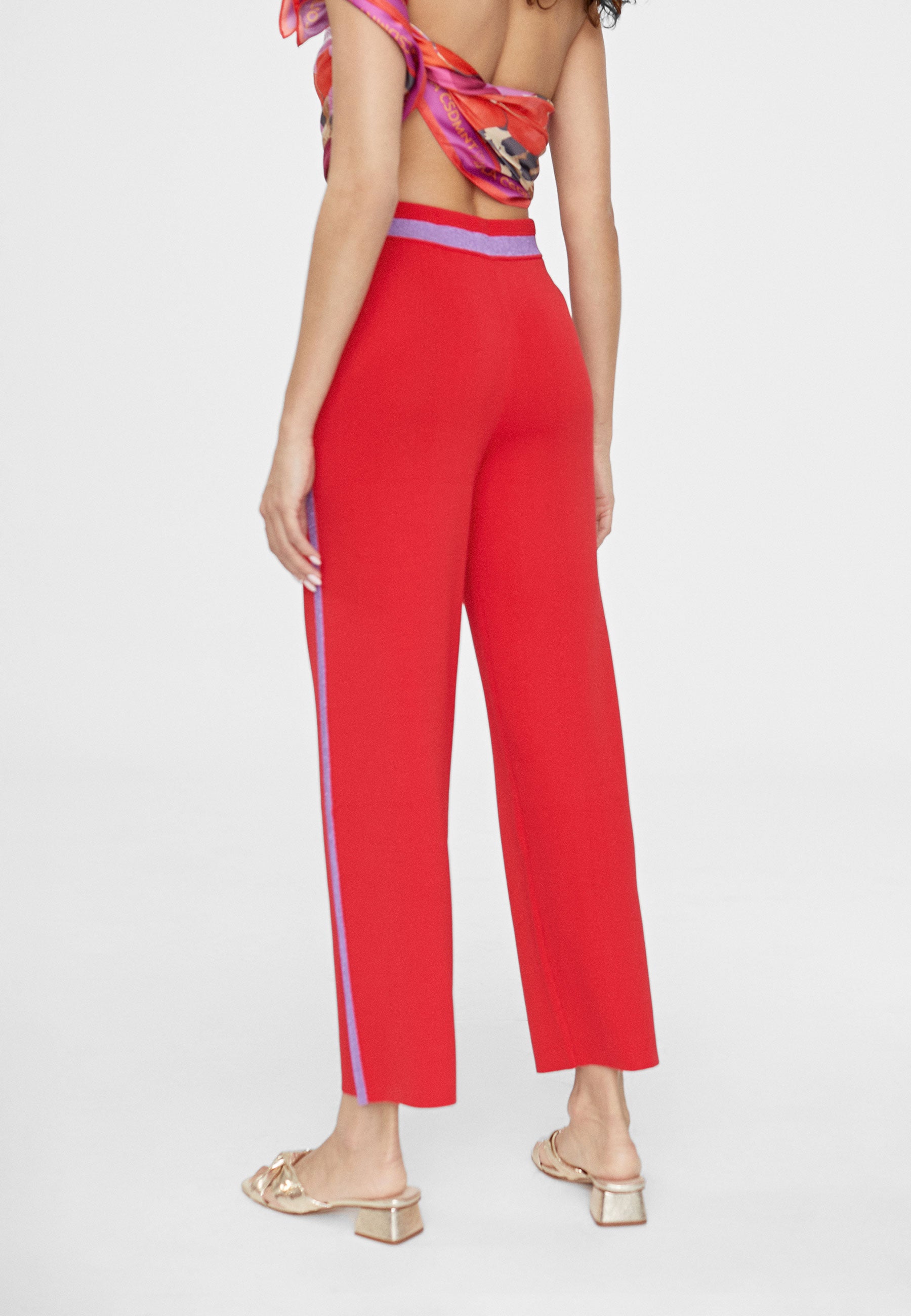 LS2414025-Red-Pink-Wide knit trousers