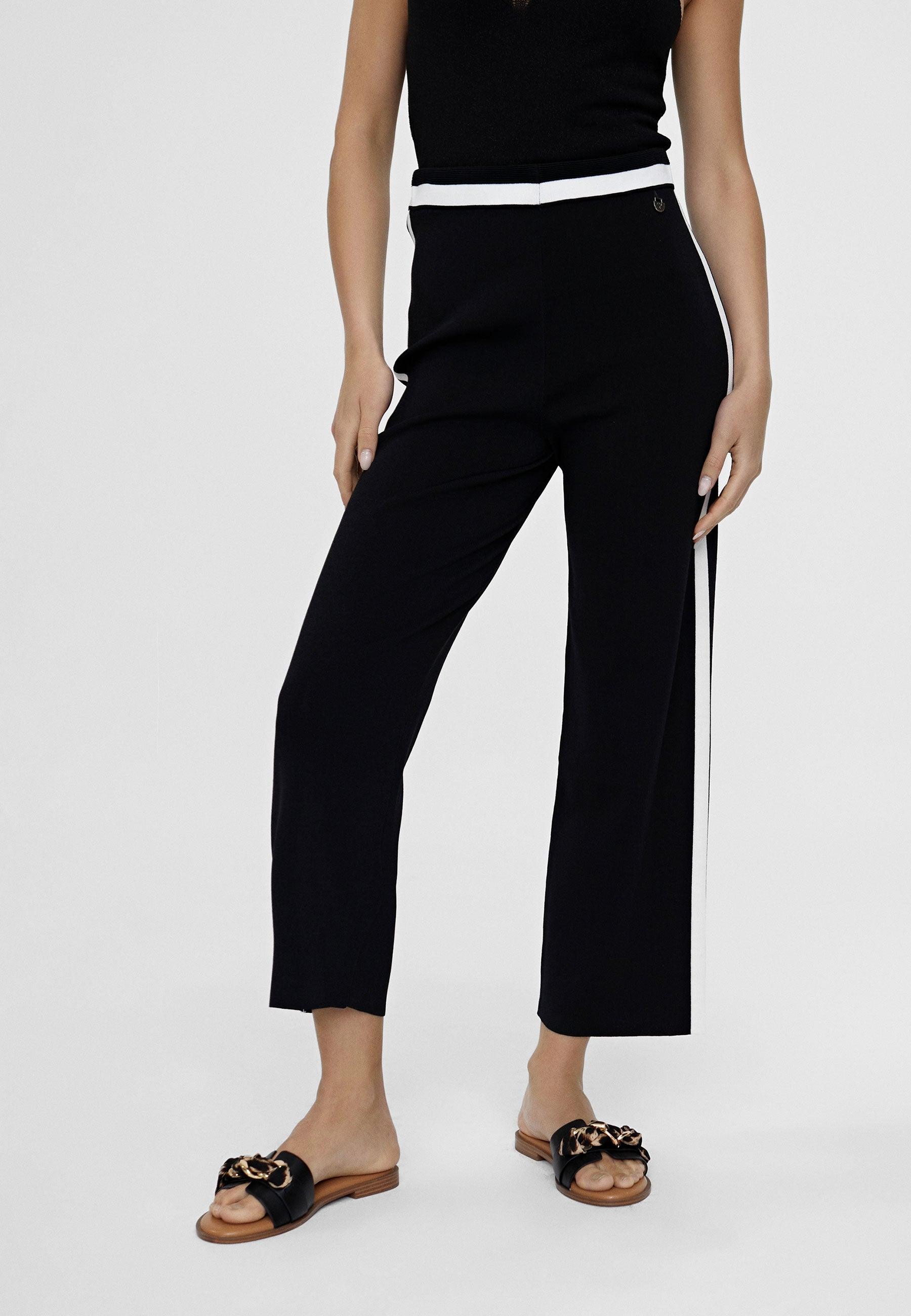 LS2414025-Black-White-Wide knit trousers