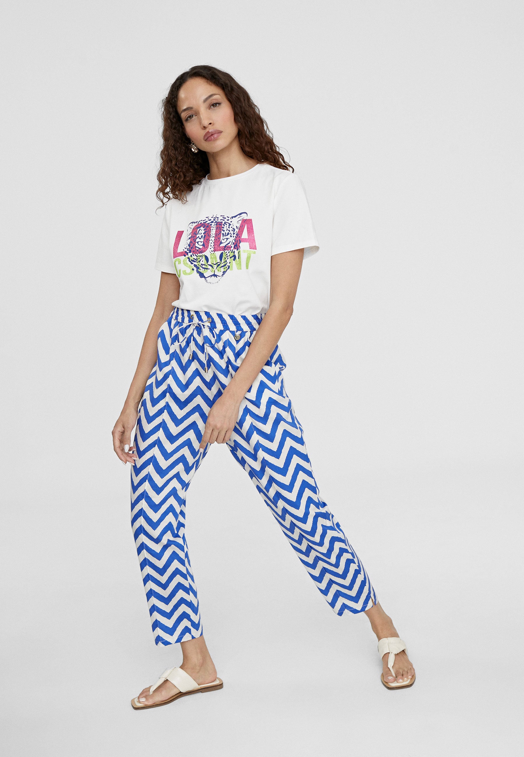 LS2414026-Blue-White-Two-tone jogging trousers