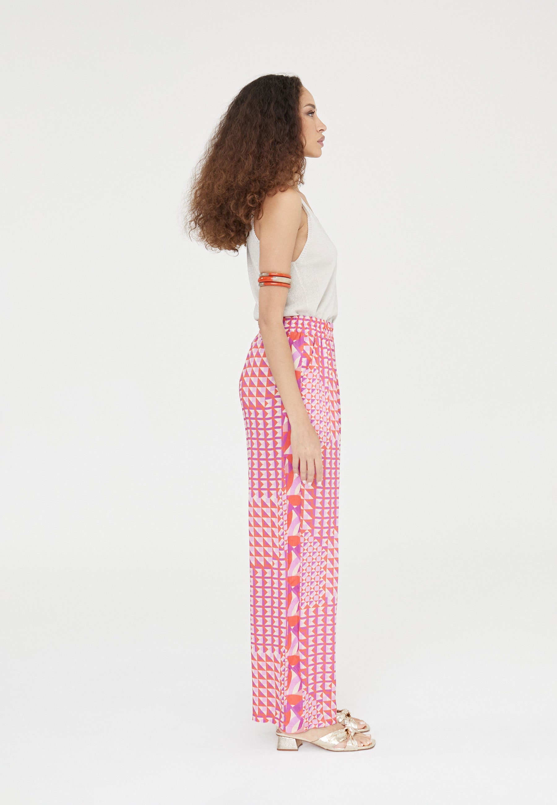 LS2414028-Red-Lilac-Palazzo trousers with print