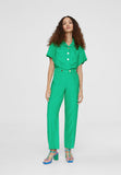 LS2414032-Green-Monochrome cropped trousers