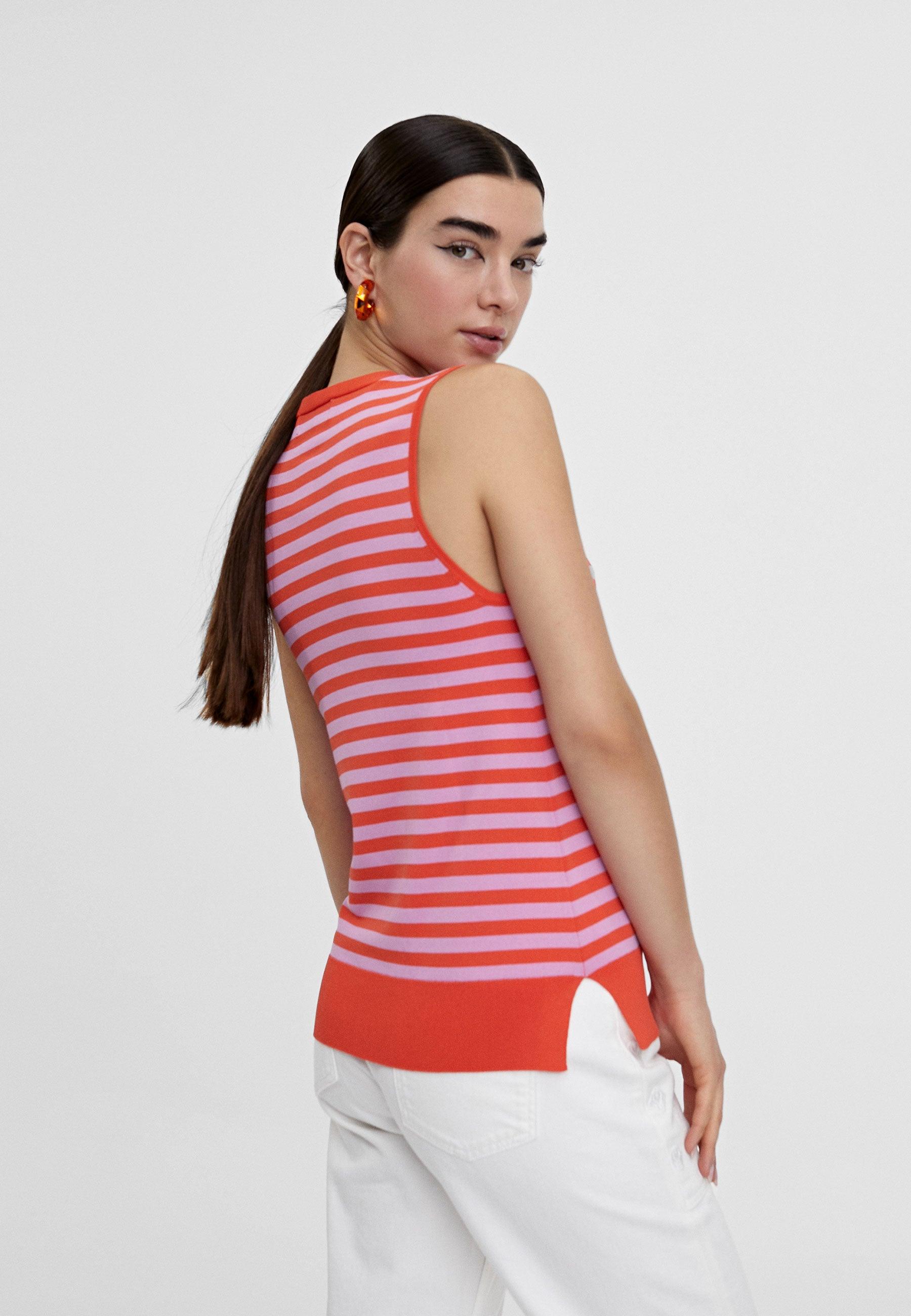 LS2415006-Red-Pink-Striped knit top