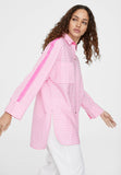 LS2415016-Pink-White-Oversize striped shirt