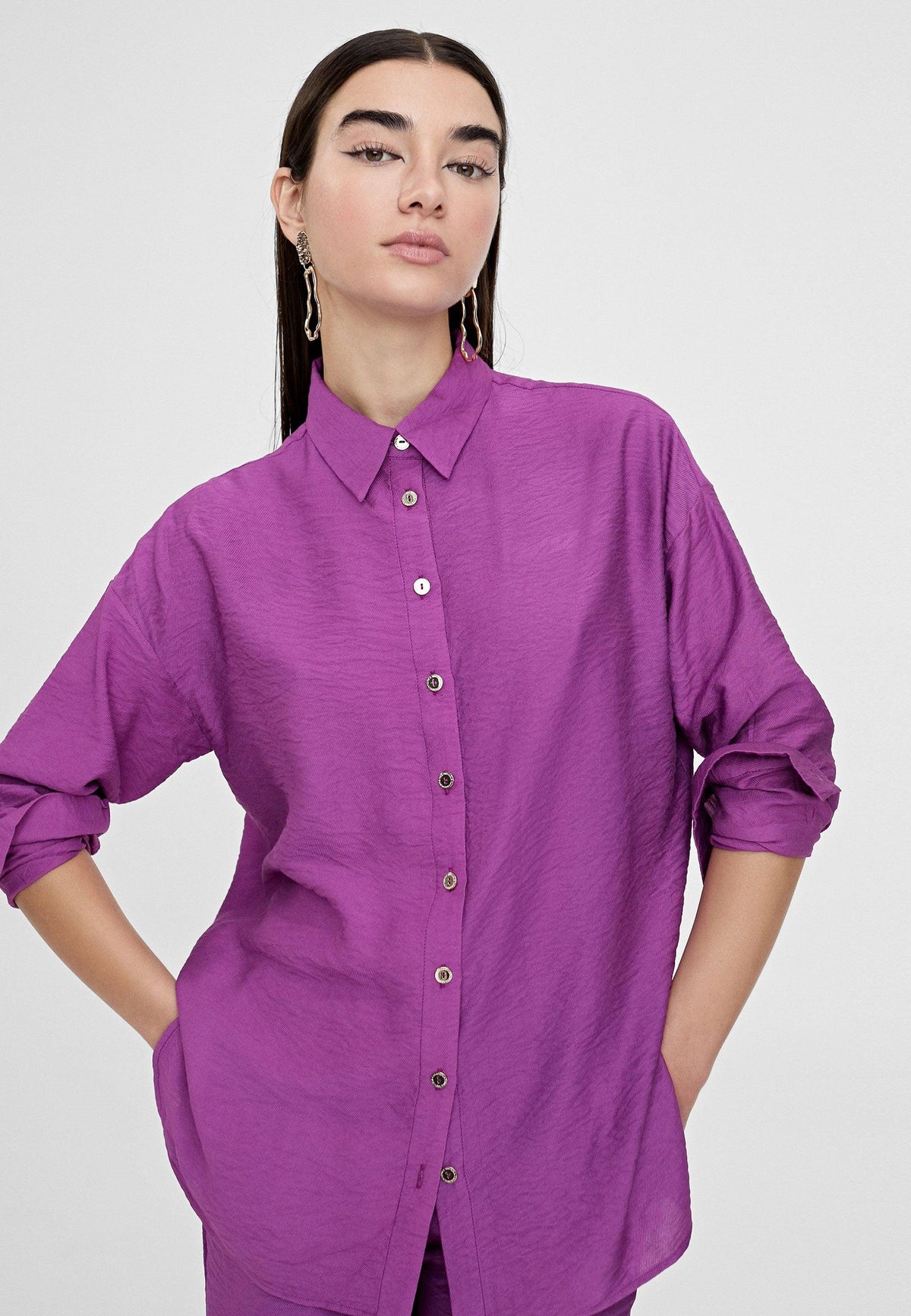 LS2415019-Lilac-Basic long sleeve shirt