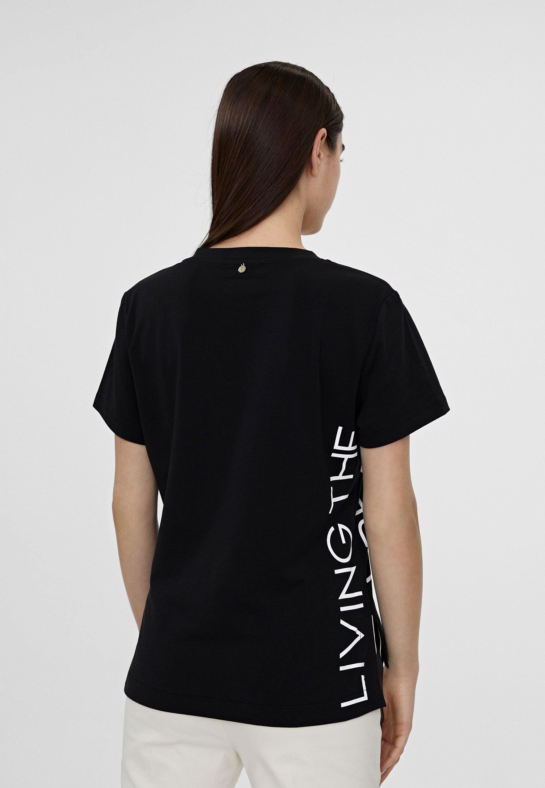 LS2415029-Black-T-shirt with slogan positioning