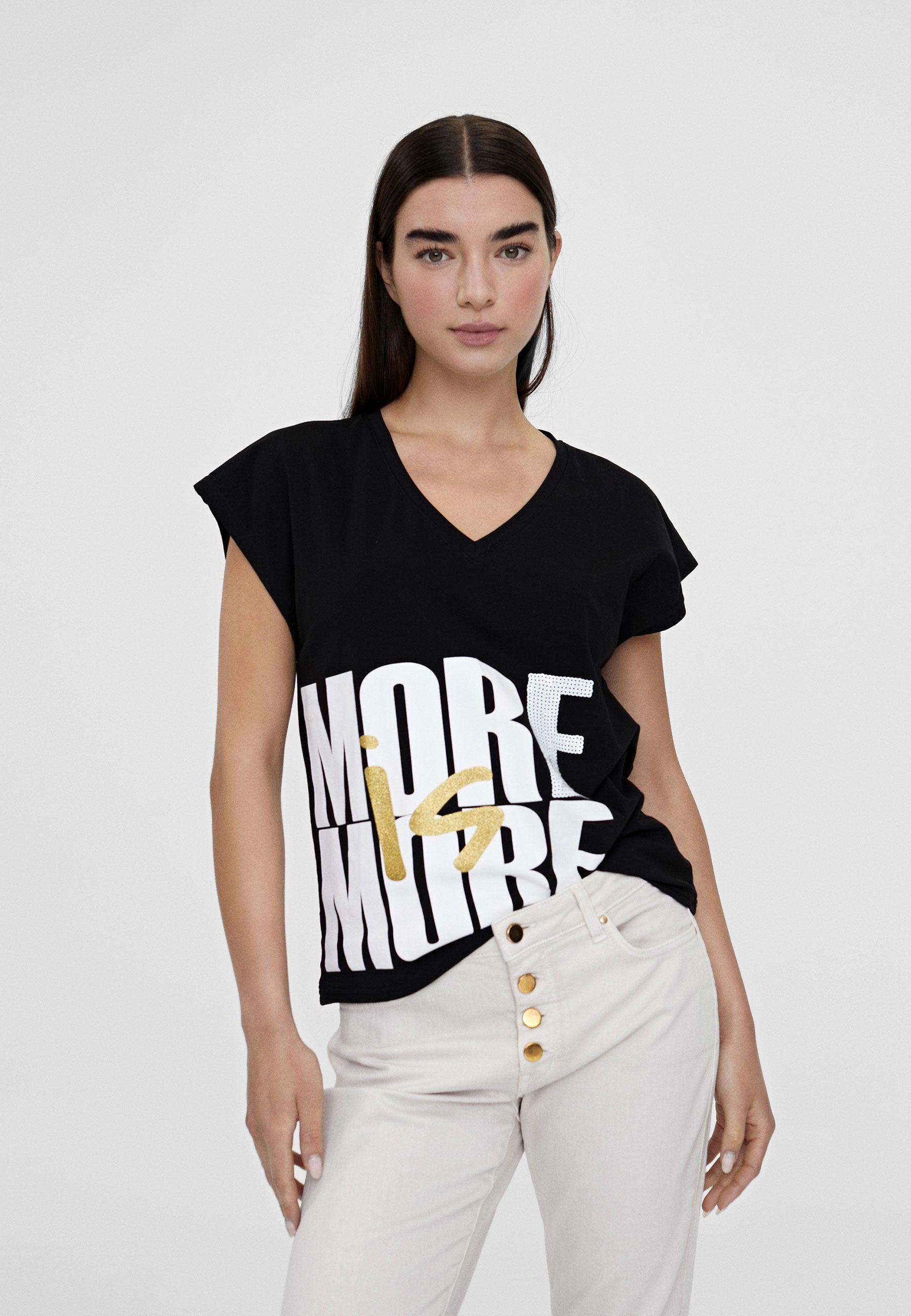 LS2415031-Black-White-T-shirt with more is more positioning