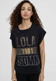 LS2415041-Black-T-shirt with front detail