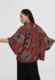 LS2415044-Red-Black-Flowing printed bolero