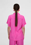 LS2415046-Fuchsia-Flowing shirt with pockets