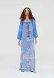 LS2416028-Electric-Blue-Long embroidered caftan