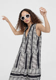 LS2416031-Black-White-Long ethnic print dress