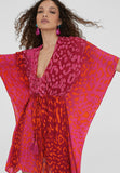 LS2416038-Pink-Short animal print caftan