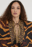 LS2416040-Black-Brown-Long animal print caftan