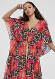 LS2416042-Red-Blue-Long printed caftan