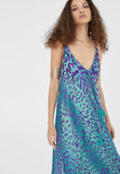 LS2416047-Turquoise-Long animal print dress