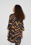 LS2416050-Black-Metal-Short zebra print caftan