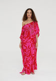 LS2416065-Red-Pink-Long printed caftan