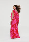 LS2416065-Red-Pink-Long printed caftan