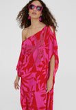 LS2416065-Red-Pink-Long printed caftan