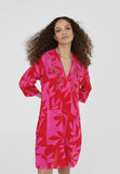 LS2416068-Red-Pink-Short printed caftan