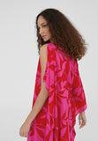 LS2416069-Red-Pink-Short printed caftan