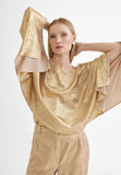 MS2402003-Gold-Short lurex cape