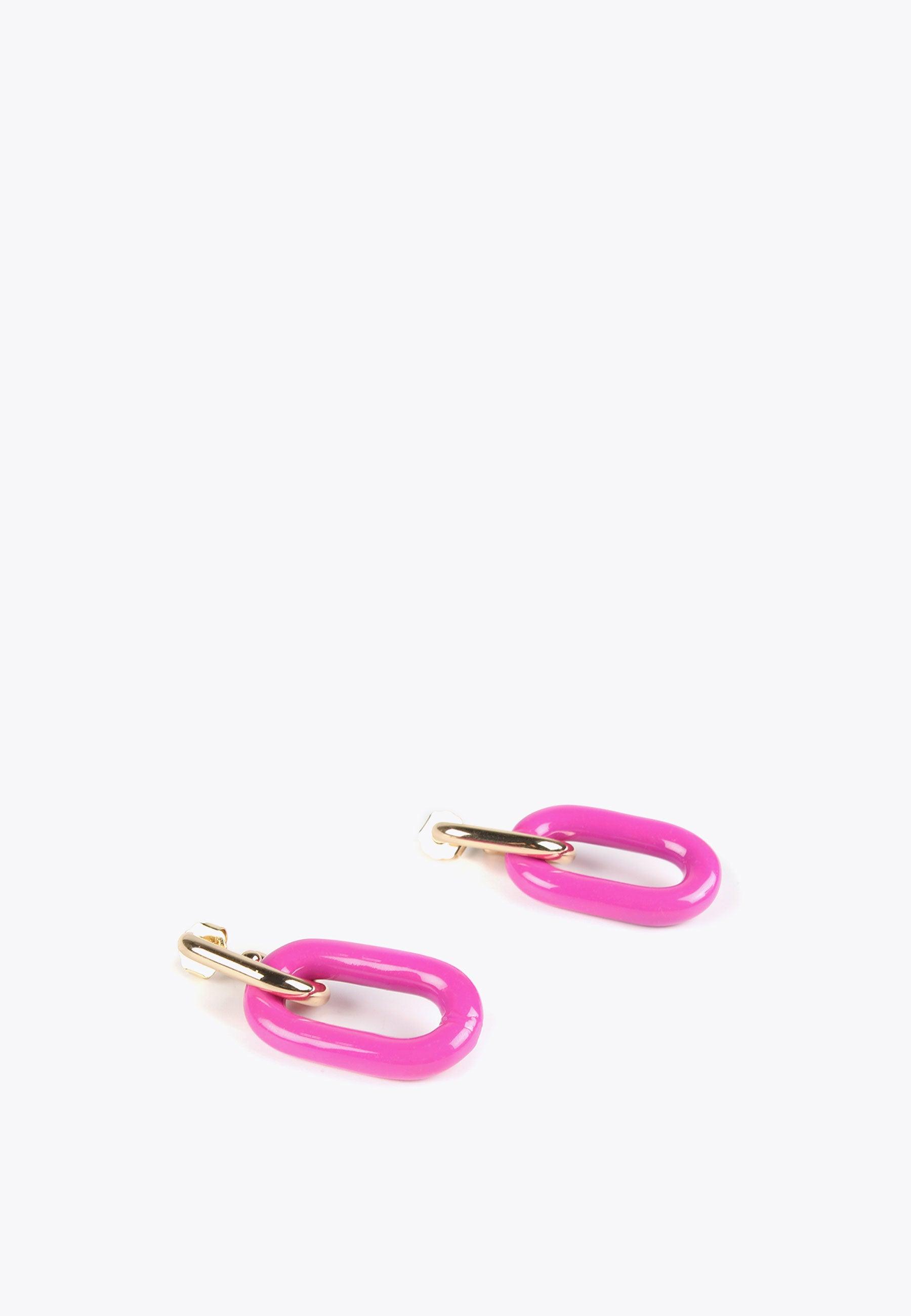 MS2403001-Fuchsia-Two-piece earrings