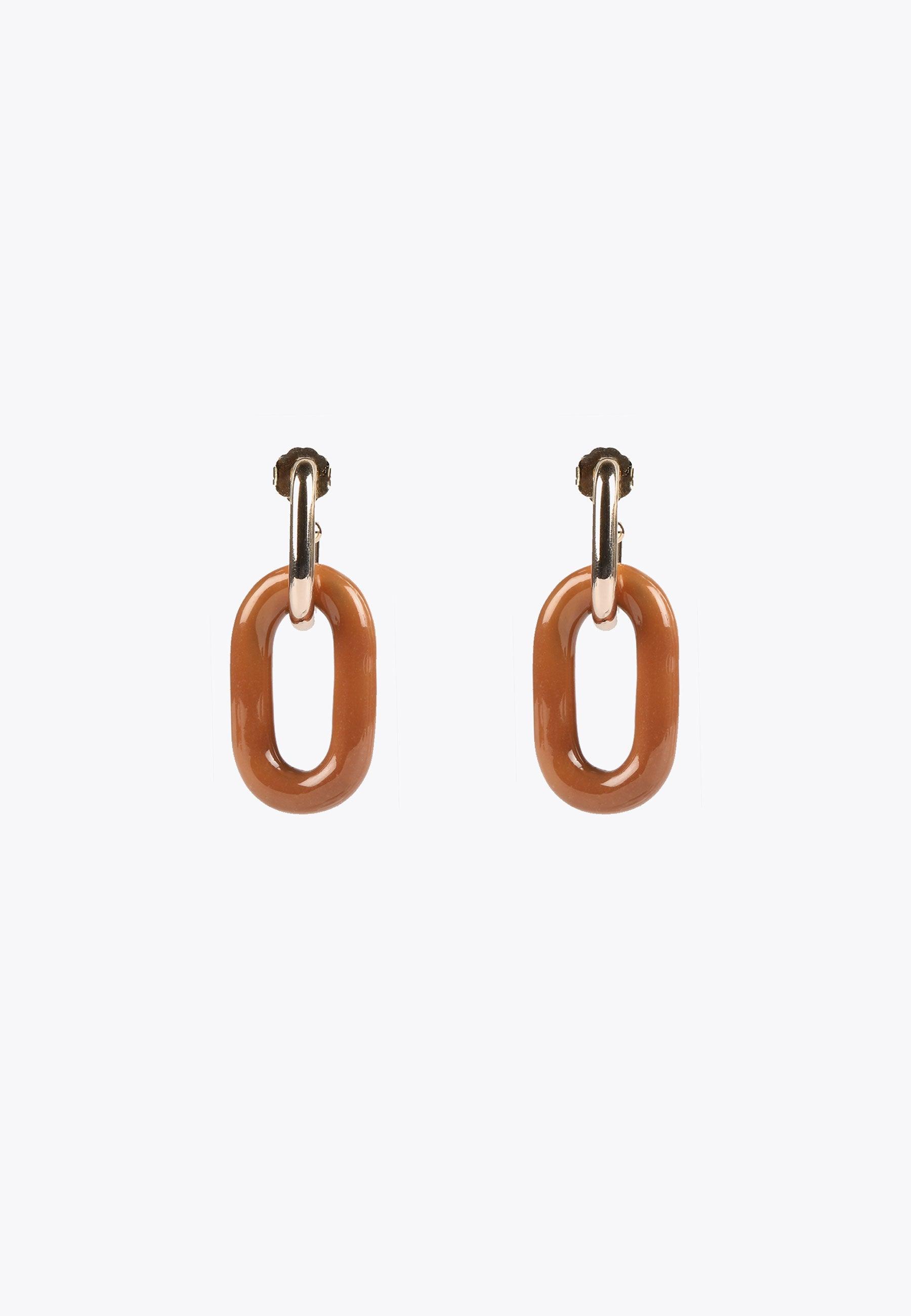 MS2403001-Brown-Two-piece earrings