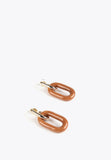 MS2403001-Brown-Two-piece earrings