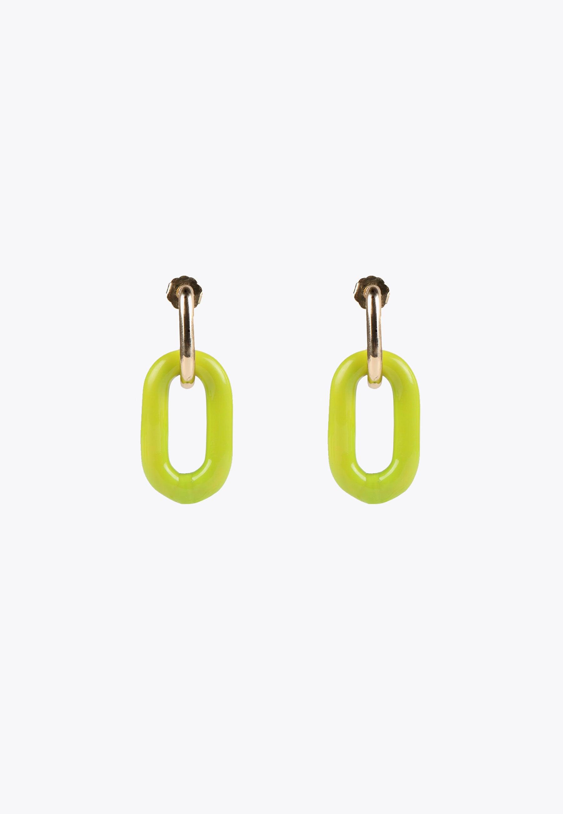 MS2403001-Lime-Two-piece earrings