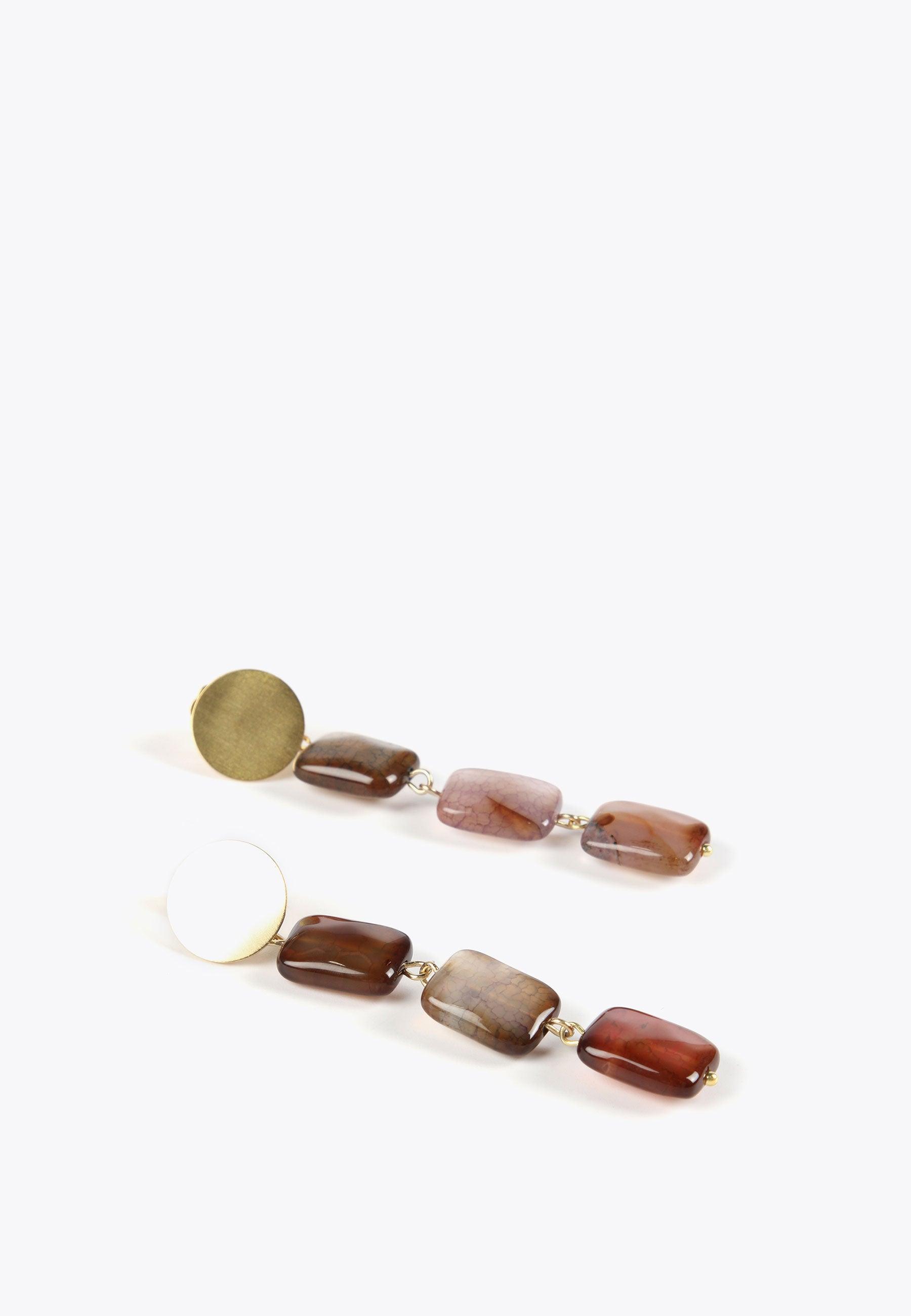 MS2403003-Brown-Natural stone earrings