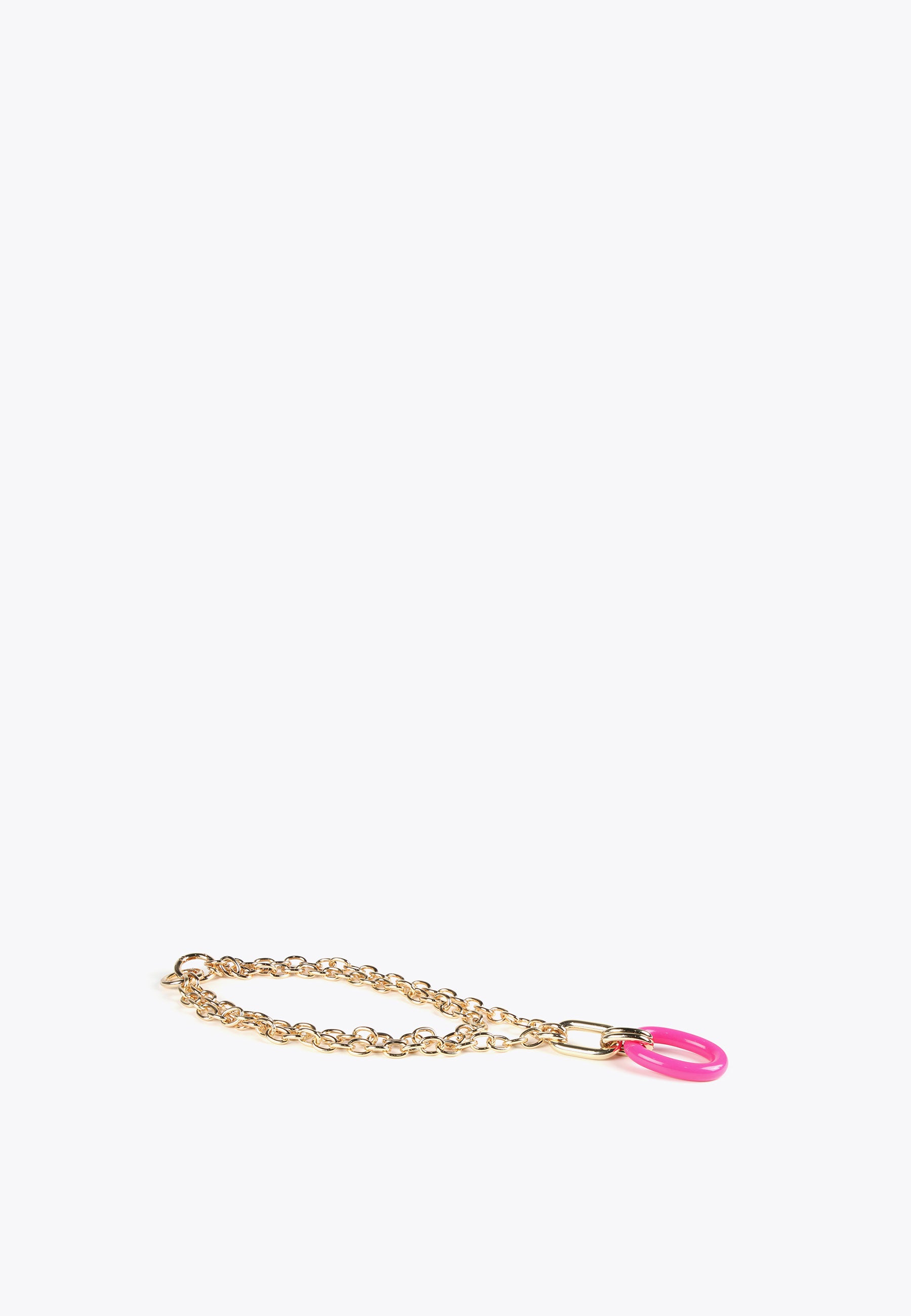 MS2403012-Fuchsia-Double-chain and pendant necklace