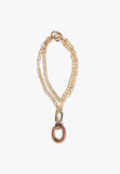 MS2403012-Brown-Double-chain and pendant necklace