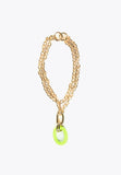 MS2403012-Lime-Double-chain and pendant necklace