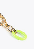 MS2403012-Lime-Double-chain and pendant necklace