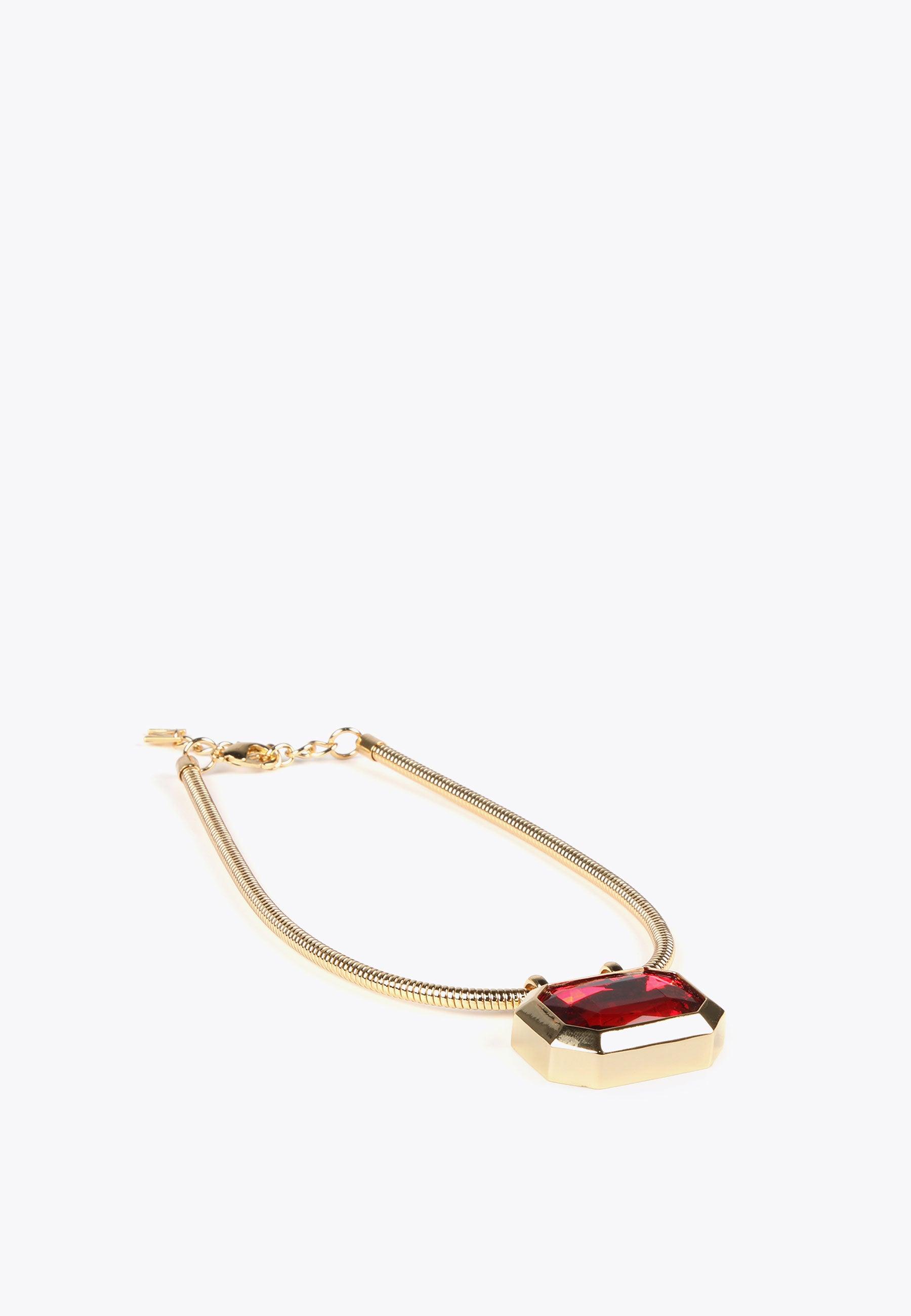 MS2403016-Red-Golden necklace with pendant