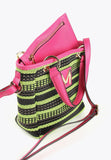 MS2404009-Green-Black-Three-coloured crossbody bag