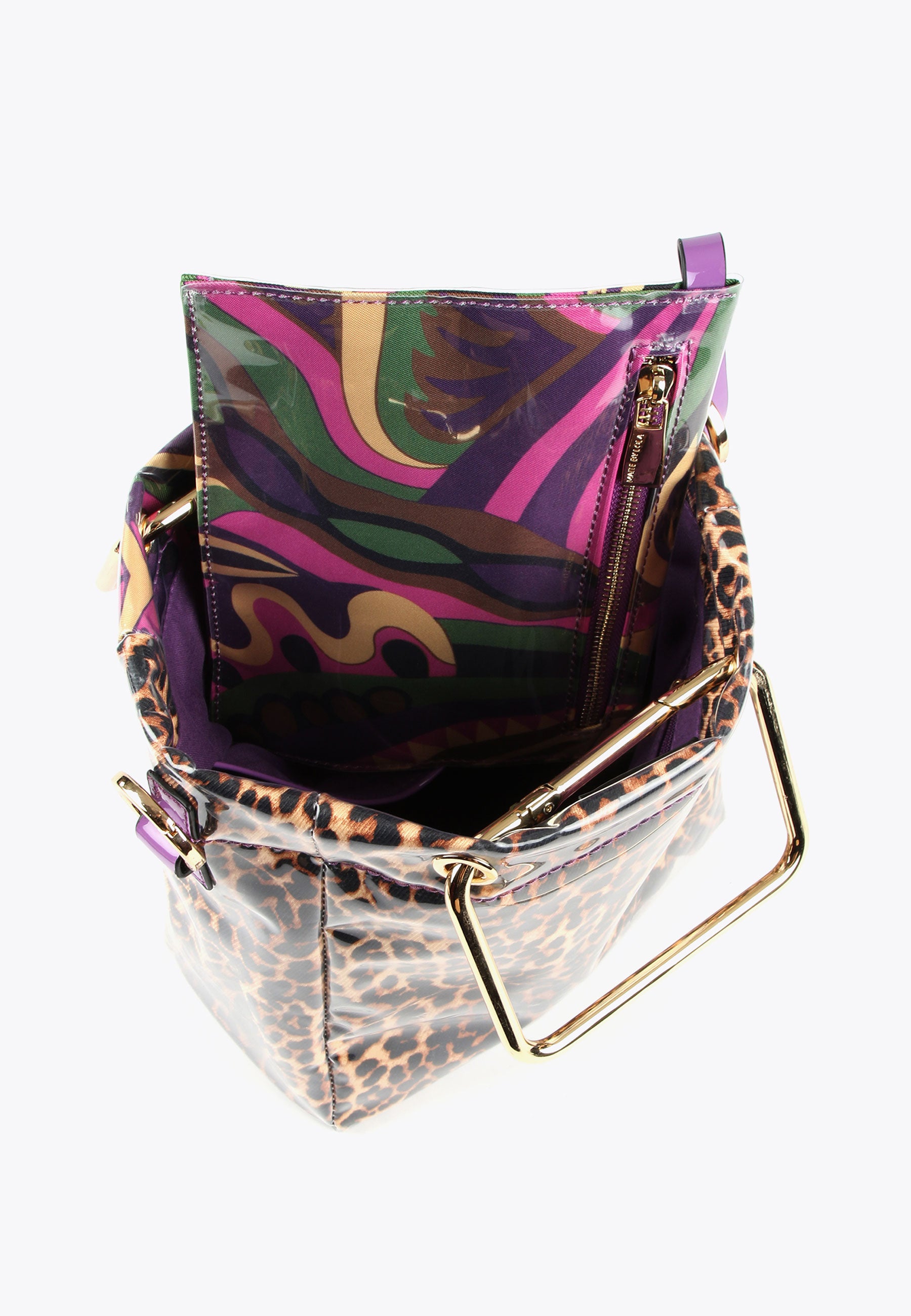 MS2404010-Lilac-Black-Paisley print crossbody bag