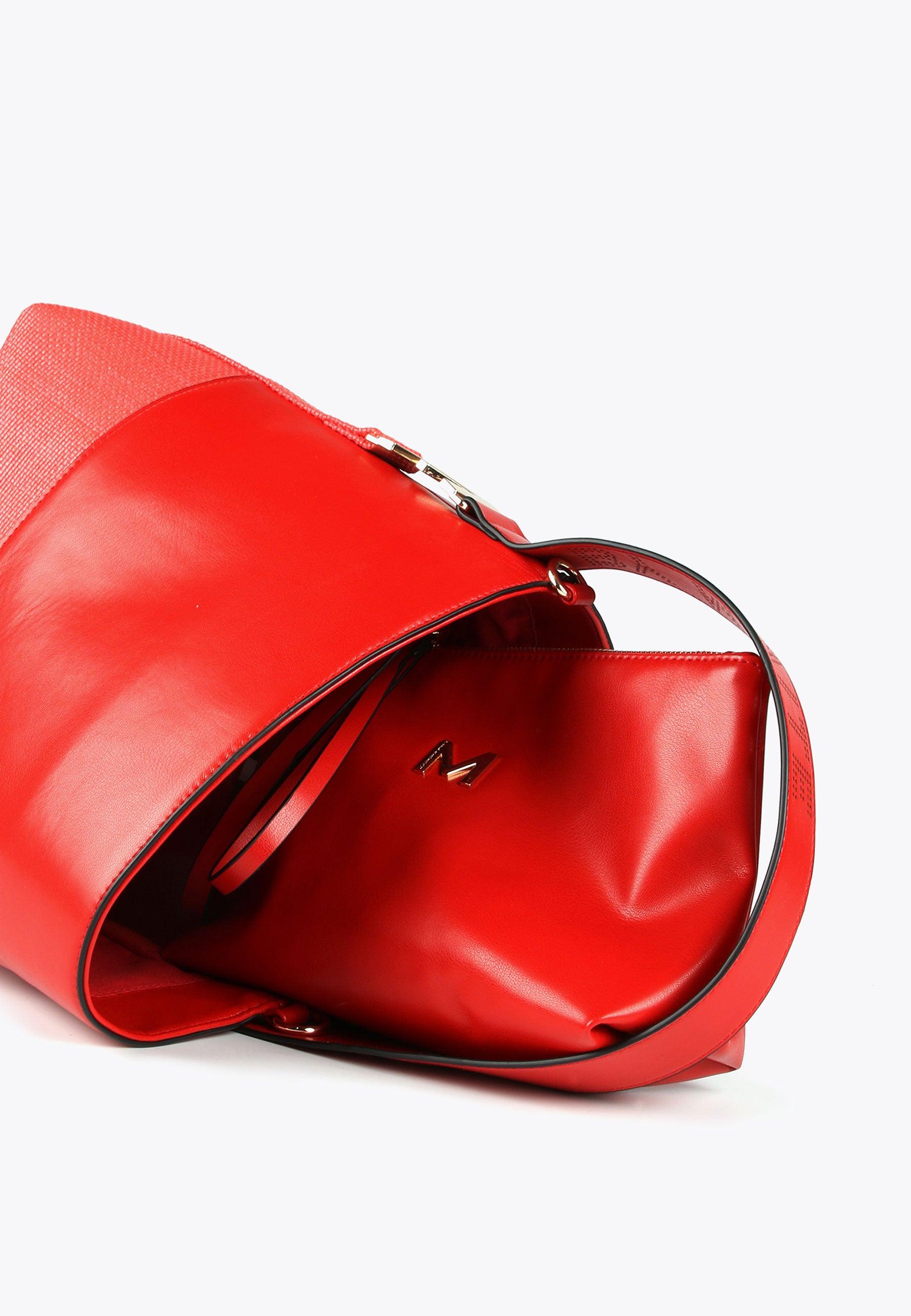 MS2404013-Red-Crossbody bag in contrasting materials