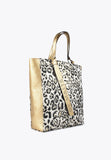 MS2404014-Brown-Black-Golden animal print tote bag