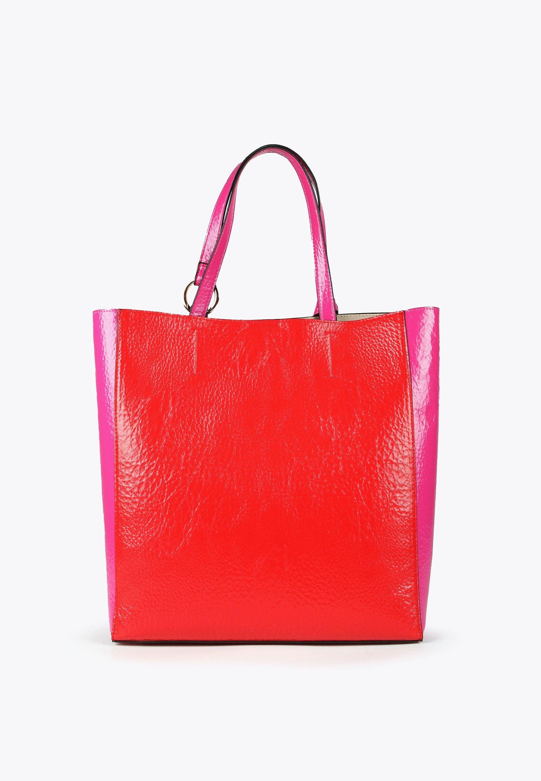 MS2404015-Red-Two-tone tote bag