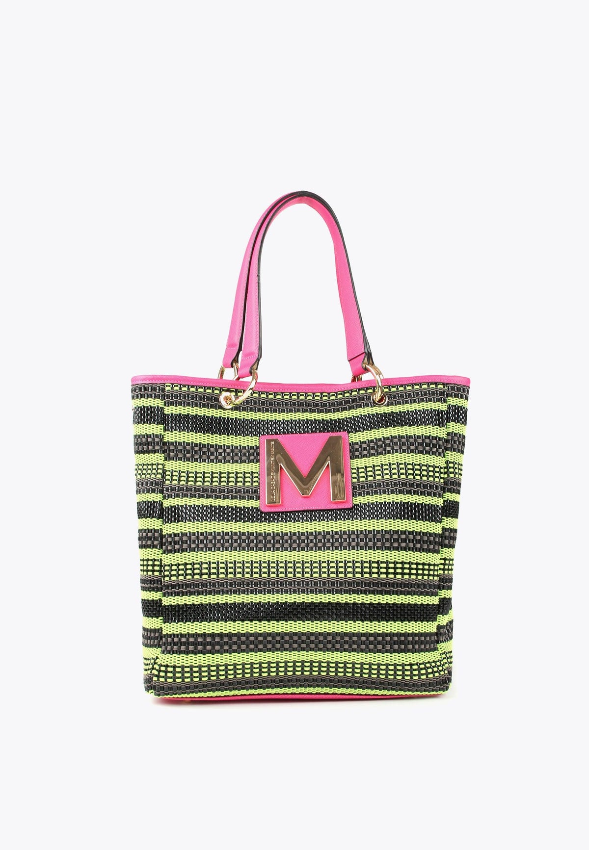 MS2404017-Green-Black-Three-coloured tote bag