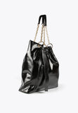 MS2404020-Black-Shiny tote bag